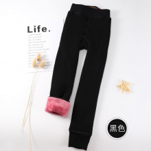 北方特厚加绒护腰女童踩脚保暖一体裤子